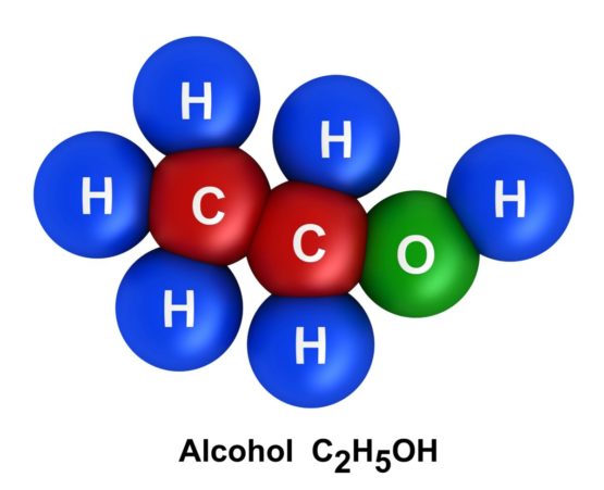 Химическое строение молекулы этанола